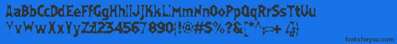 Moneybox Font – Black Fonts on Blue Background