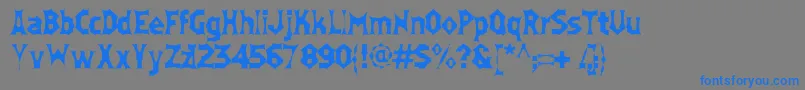Moneybox Font – Blue Fonts on Gray Background