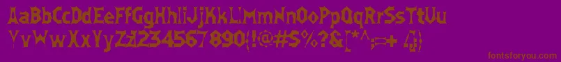 Moneybox Font – Brown Fonts on Purple Background