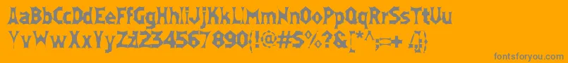 Moneybox Font – Gray Fonts on Orange Background