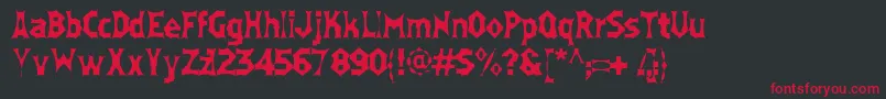 Moneybox Font – Red Fonts on Black Background