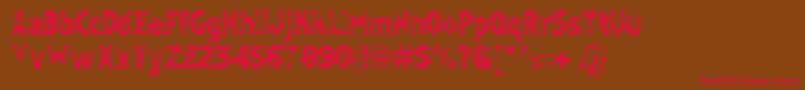 Moneybox Font – Red Fonts on Brown Background