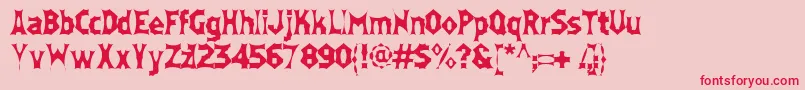 Moneybox Font – Red Fonts on Pink Background