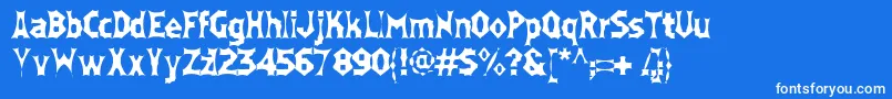 Moneybox Font – White Fonts on Blue Background