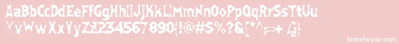 Moneybox Font – White Fonts on Pink Background