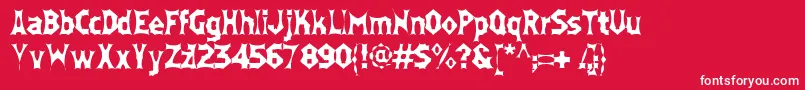Moneybox Font – White Fonts on Red Background