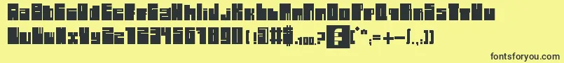 フォント1896 – 黒い文字の黄色い背景