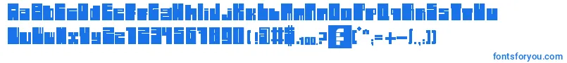 フォント1896 – 白い背景に青い文字