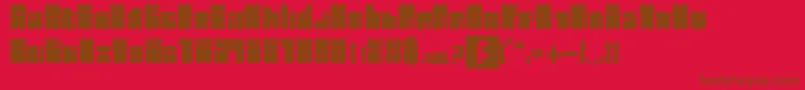 Więcej informacji o czcionce 1896 Czcionka 1896 – brązowe czcionki na czerwonym tle