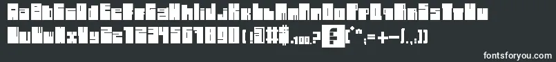 フォント1896 – 黒い背景に白い文字