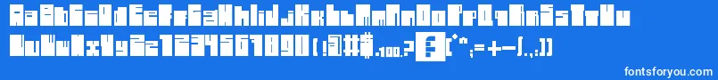 フォント1896 – 青い背景に白い文字