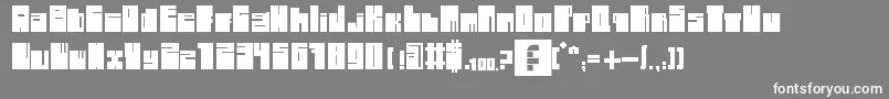 フォント1896 – 灰色の背景に白い文字