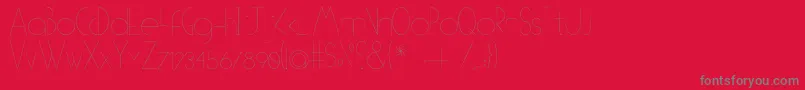 OTipo Font – Gray Fonts on Red Background