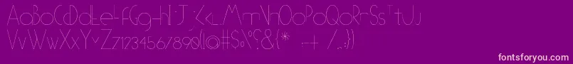 OTipo Font – Pink Fonts on Purple Background