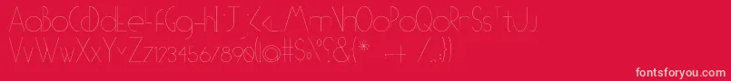 OTipo-Schriftart – Rosa Schriften auf rotem Hintergrund