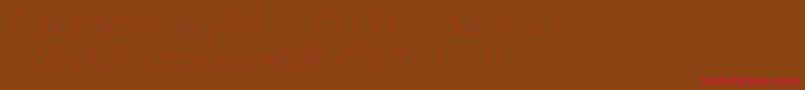 OTipo Font – Red Fonts on Brown Background
