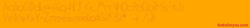OTipo Font – Red Fonts on Orange Background