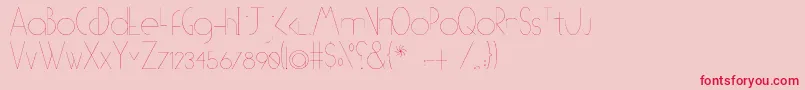 OTipo Font – Red Fonts on Pink Background