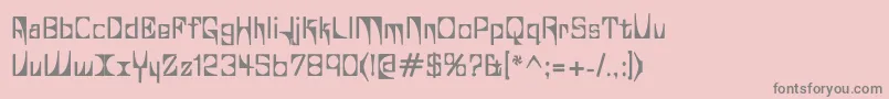 フォントGlaukv – ピンクの背景に灰色の文字