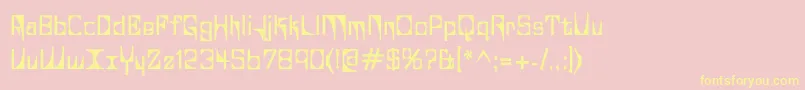 Glaukv Font – Yellow Fonts on Pink Background