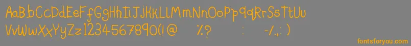 Saladfingers Font – Orange Fonts on Gray Background