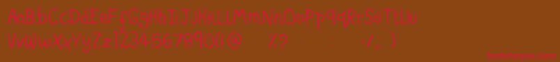 Saladfingers Font – Red Fonts on Brown Background