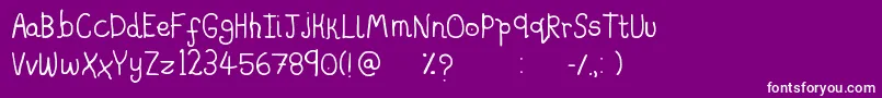 Saladfingers Font – White Fonts on Purple Background