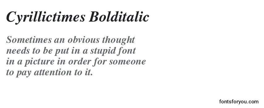 Обзор шрифта Cyrillictimes Bolditalic