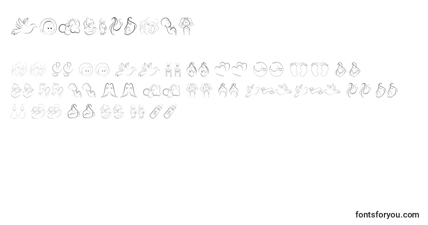 Fuente Dcoxystamp - alfabeto, números, caracteres especiales