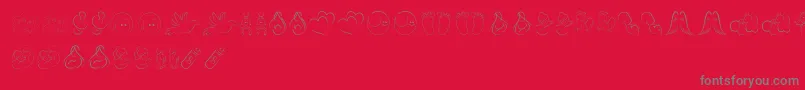 Dcoxystamp Font – Gray Fonts on Red Background