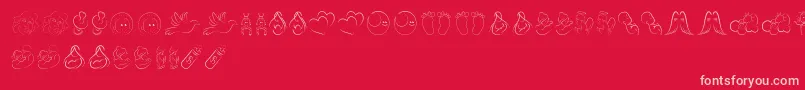 Шрифт Dcoxystamp – розовые шрифты на красном фоне