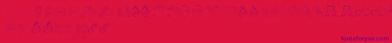 Dcoxystamp Font – Purple Fonts on Red Background