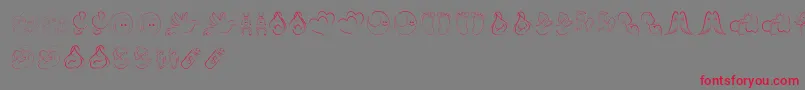 Шрифт Dcoxystamp – красные шрифты на сером фоне