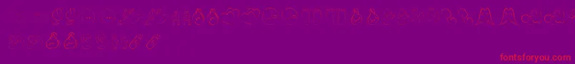 Dcoxystamp Font – Red Fonts on Purple Background