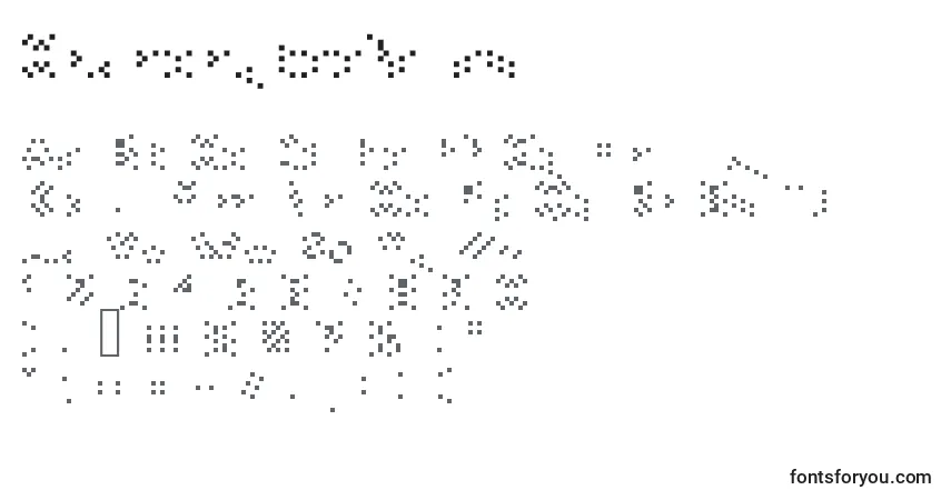 Schriftart Crunchybeefalias – Alphabet, Zahlen, spezielle Symbole