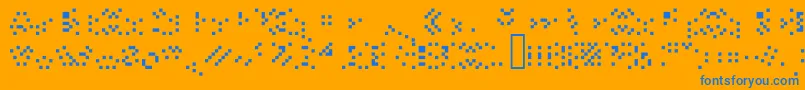 Crunchybeefalias Font – Blue Fonts on Orange Background