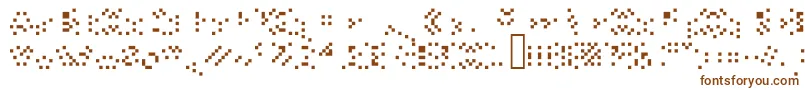 Crunchybeefalias-Schriftart – Braune Schriften auf weißem Hintergrund