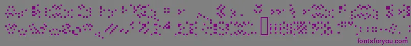 フォントCrunchybeefalias – 紫色のフォント、灰色の背景