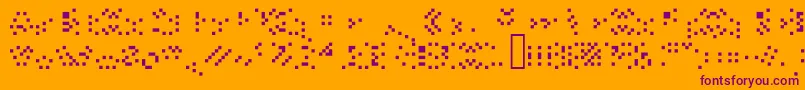 Crunchybeefalias-fontti – violetit fontit oranssilla taustalla