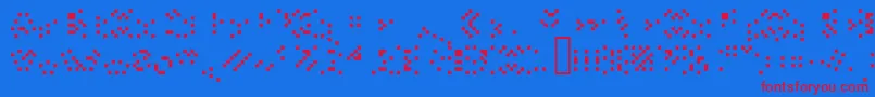 フォントCrunchybeefalias – 赤い文字の青い背景