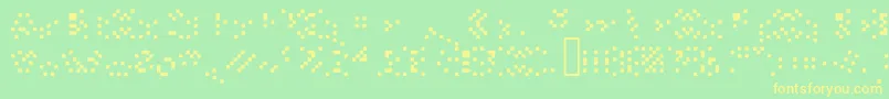 Crunchybeefalias Font – Yellow Fonts on Green Background