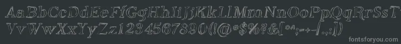 フォントPhosphorusOxide – 黒い背景に灰色の文字