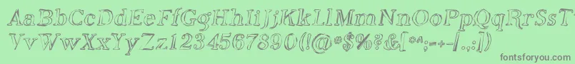 PhosphorusOxide Font – Gray Fonts on Green Background