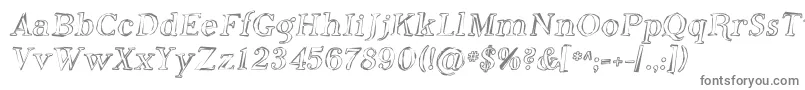 フォントPhosphorusOxide – 白い背景に灰色の文字