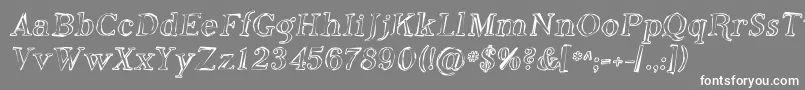 フォントPhosphorusOxide – 灰色の背景に白い文字