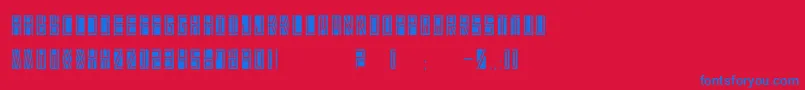 Шрифт Betab – синие шрифты на красном фоне