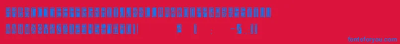 Betab Font – Blue Fonts on Red Background