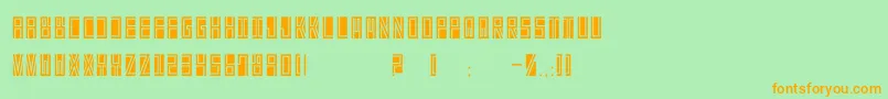 Betab Font – Orange Fonts on Green Background