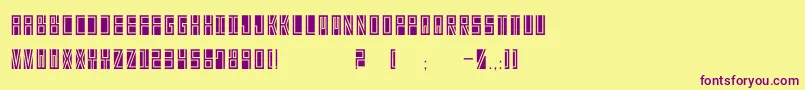 Betab Font – Purple Fonts on Yellow Background