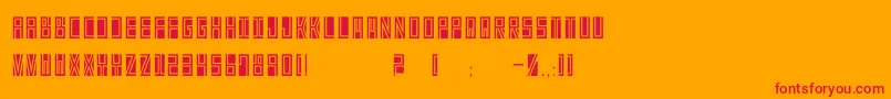 Betab Font – Red Fonts on Orange Background